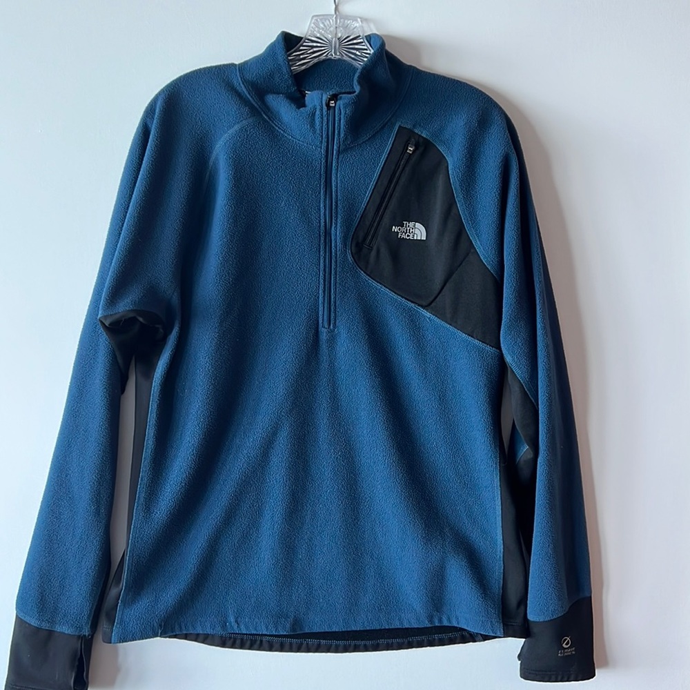 Men’s medium North face half zip fleece pull over, flight series, fleece